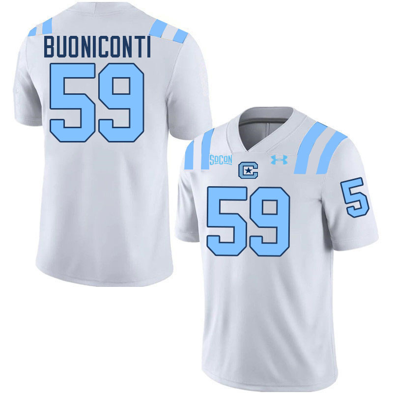 The Citadel Bulldogs #59 Marc Buoniconti College Football Jerseys,Uniforms-White